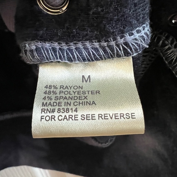 Halcyon Blue & White Tie-Dye Lace-Up Side Long Sleeve Top | Size M - Picture 4 of 5